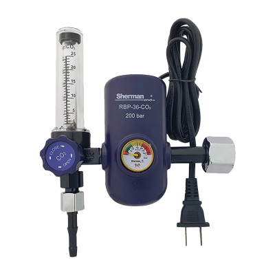 Редуцир вентил Ar / CO₂ Mini с нагревател и флоуметър - 36 V