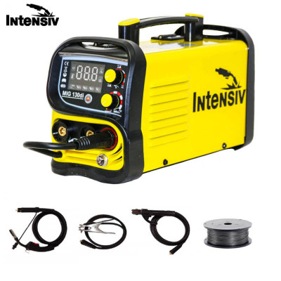 INTENSIV Инверторен заваръчен апарат MIG 130di за безгазово заваряване + 1кг тръбно-флюсова тел