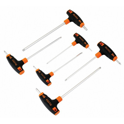 Комплект торкс, с т-дръжка, 6 части, тх10 - тх40 Retta