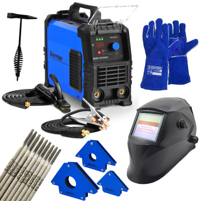 Стартов Комбо продукт за заварчици с Инверторен заваръчен апарат SHERMAN DIGIARC 210 SOLID