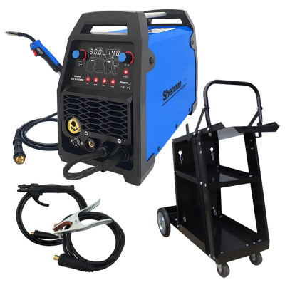 Комбо продукт за заварчици със Синергичен инверторен заваръчен апарат SHERMAN DIGIMIG 202 M-POWER и количка