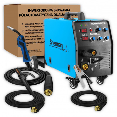 Инверторен заваръчен апарат Sherman DUALMIG 210 S3