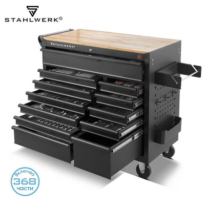Количка с инструменти STAHLWERK DINO, 368 части
