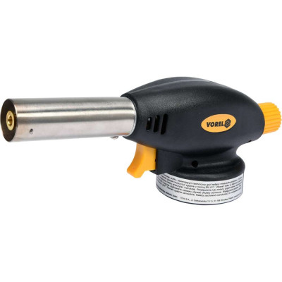Газова горелка с пиезо запалване VOREL, без газов патрон