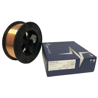 Плътна помеднена тел за заваряване Boehler SG2 AWS ER 70S-6 - 15 кг