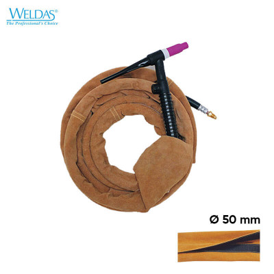 WELDAS Защитно кожено покритие за заваръчни шлангове и маркучи PYTHONrap™, Ø 50 mm