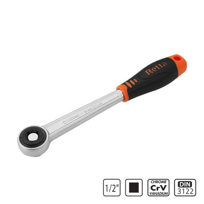 Тресчотка 1/2" двустранна усилена L=255, 72 зъба - Retta