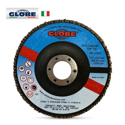 GLOBE Ламелен диск за шлайфане, 125 x 22.23
