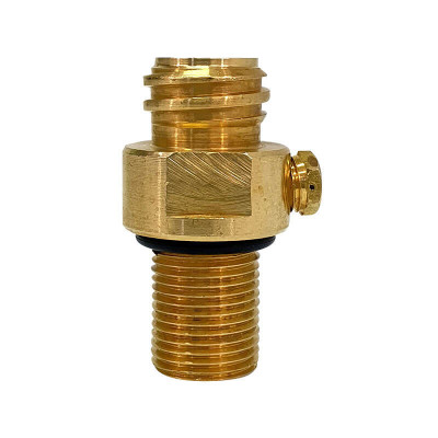 Двупътен месингов вентил за патрони Sodastream, син вариант