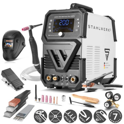 STAHLWERK Комбо Заваръчен апарат AC/DC TIG 200 Puls Pro Digital