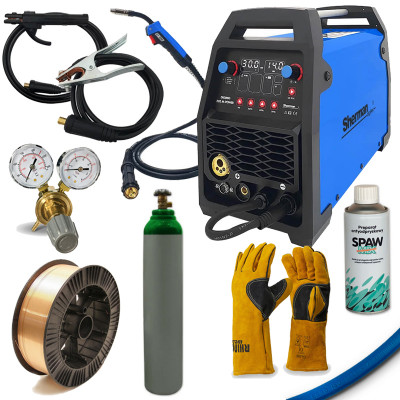 Стартов Комбо продукт за заварчици  със Синергичен инверторен заваръчен апарат SHERMAN DIGIMIG 202 M-POWER
