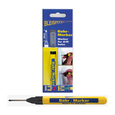 BLEISPITZ Маркер за маркиране на отвори и труднодостъпни зони, черен, блистер