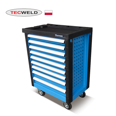 Стоманена количка с 9 разтегателни чекмеджета