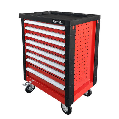 Инструментална количка, шкаф за работилница 6/8, SHERMAN, червена