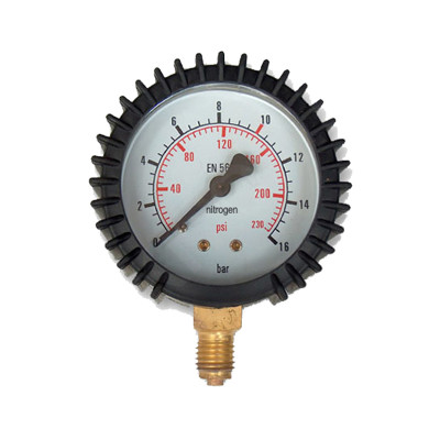 Манометър за редуцир вентил за азот Turbo,  Ø 63 mm, 16 bar, M12x1.5 RH
